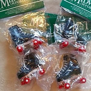 Lot of 4 Midwest Imports roller skates black
